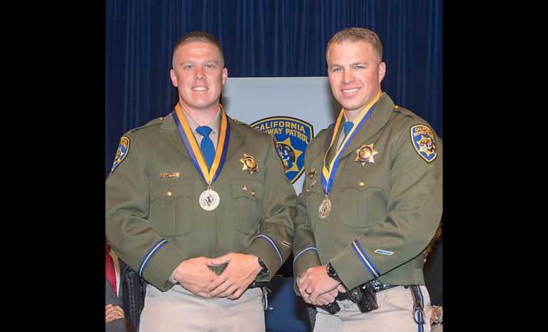 CHP officers awarded for heroic act