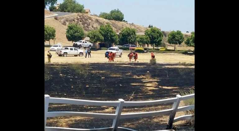 Mower sparks 10-acre fire near Greenfield