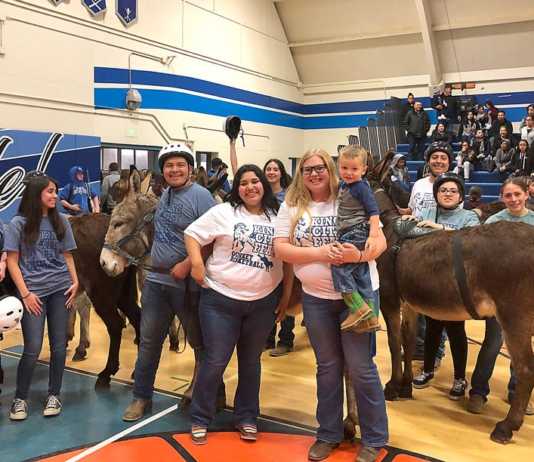 King City, Greenfield FFA compete in donkey basketball