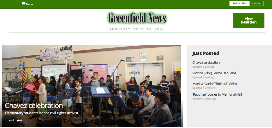 Greenfield News launches new website Greenfield News Greenfield, CA