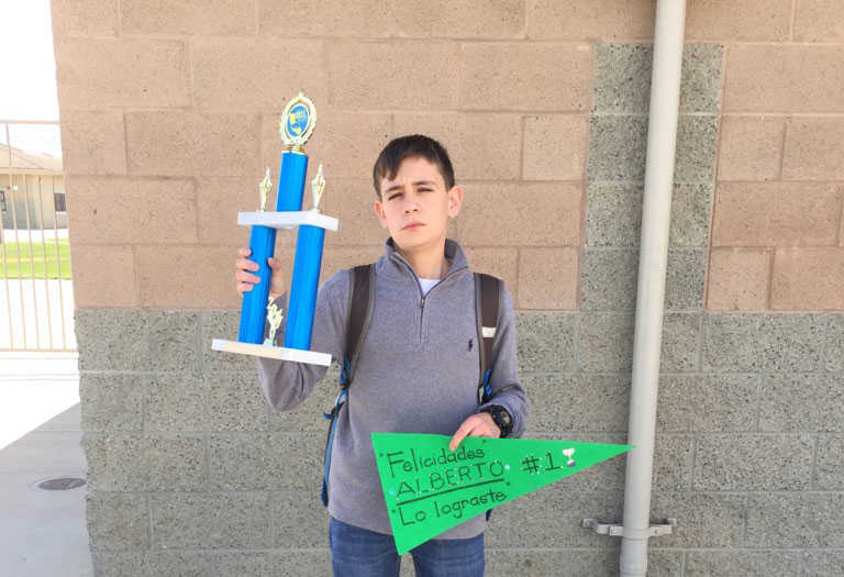 Chacon wins first place at speech comp