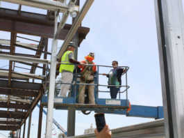 City tours marijuana facility construction