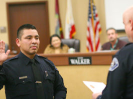 Greenfield welcomes new police officer at swearing-in ceremony